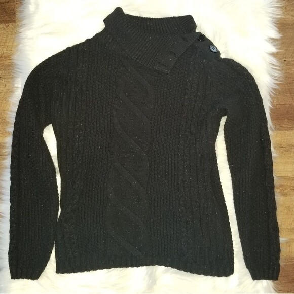 Style & Co. Sweaters - Style & Co Black Sweater Large Cowl Neck Turtle
